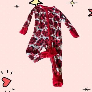 Little Sleepies Red Ladybug Convertible Zzippy 6-12 months